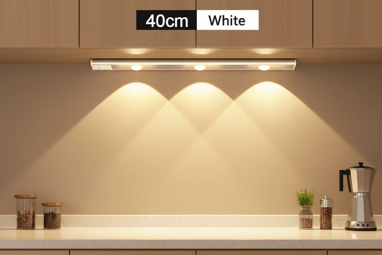 40cm White LED Light - Full View