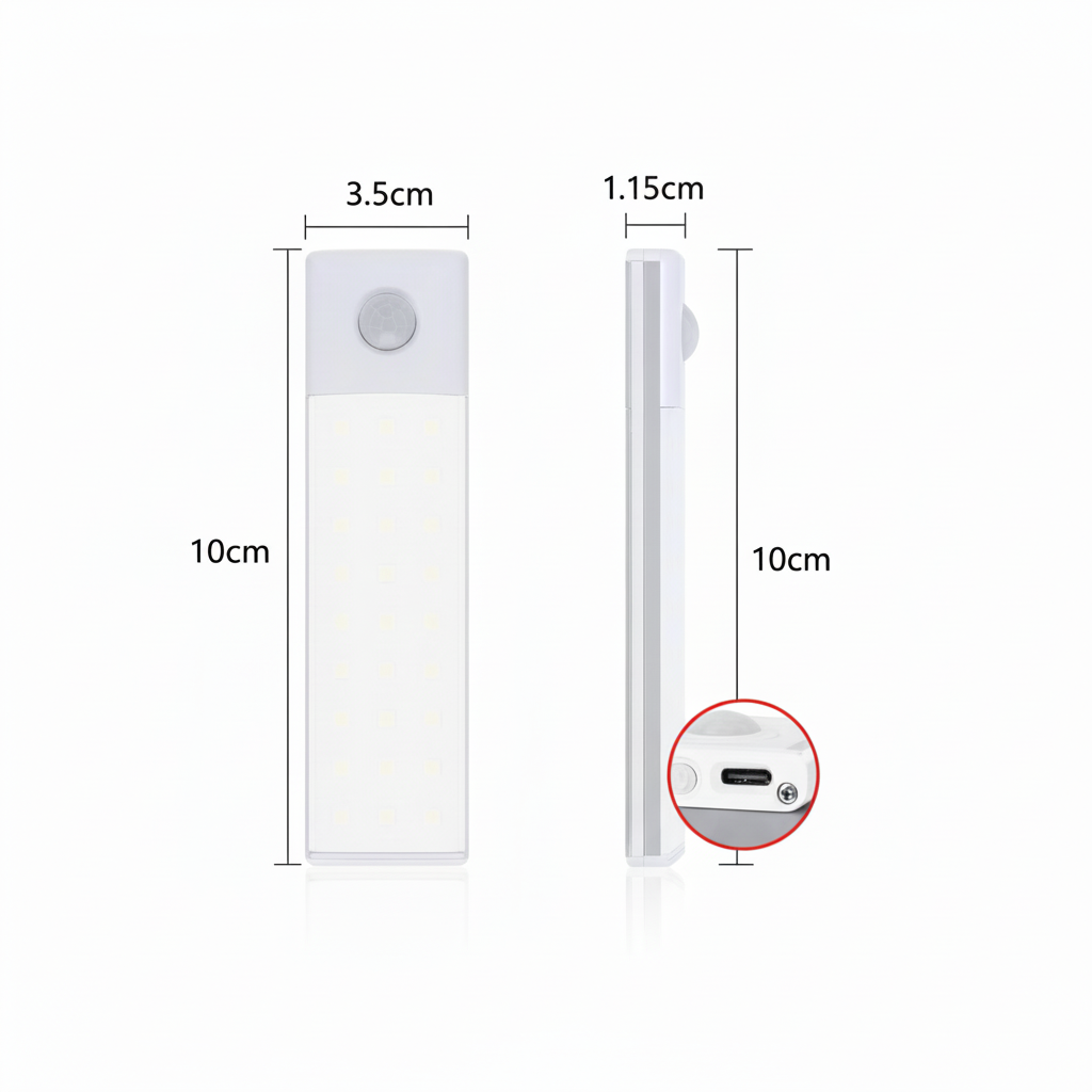 LED lights both labeled 10cm